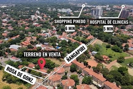 TERRENO EN VENTA- ÑANGAPIRY C/ ROSA P. DE GONZALEZ, SAN MIGUEL, SAN LORENZO
