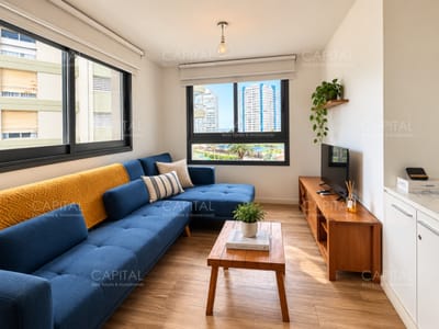 Apartamento 1 dormitorio con vista al mar en playa Brava