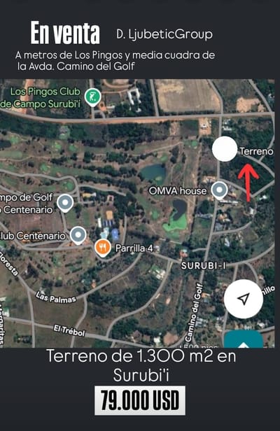 VENDO TERRENO EN SURUBI I 