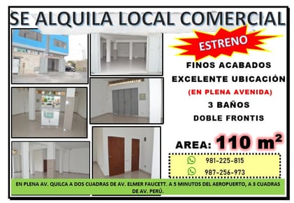 LOCAL COMERCIAL DE ESTRENO EN PLENA AVENIDA