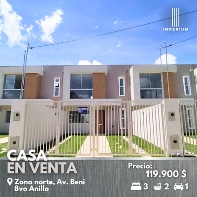 CASAS EN VENTA EN ZONA NORTE AV BENI