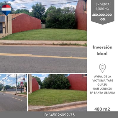VENDO TERRENO EN SAN LORENZO