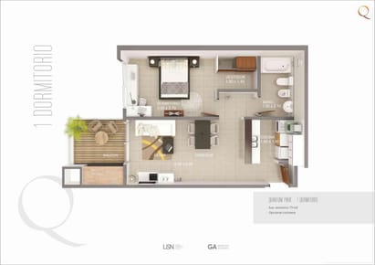 VENTA DE DEPARTAMENTO AMOBLADO DE 1 DORMITORIO SOBRE SANTA TERESA