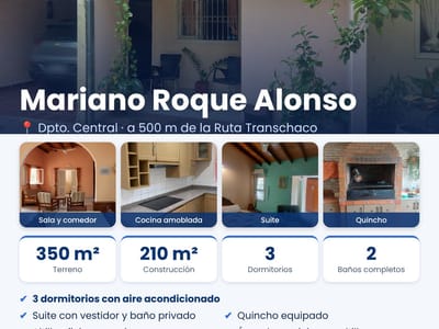 VENDO CASA EN MARIANO ROQUE ALONSO