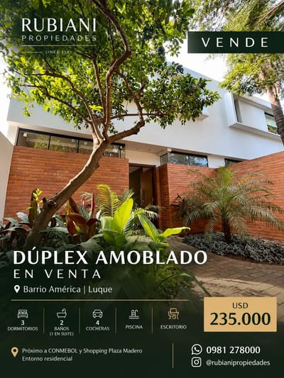 EN VENTA IMPECABLE DUPLEX AMOBLADO