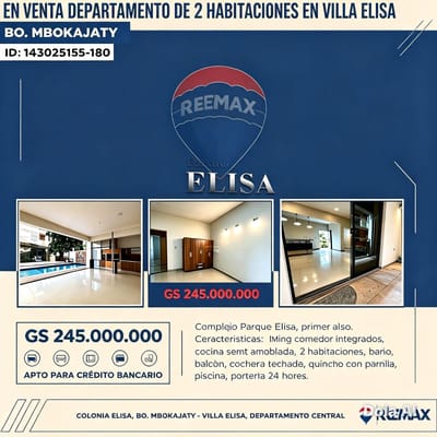 Vendo Hermoso Departaemto Parque Elisa . Shy