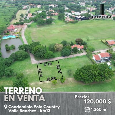 HERMOSO TERRENO EN VENTA EN EL CONDOMINIO POLO COUNTRY 