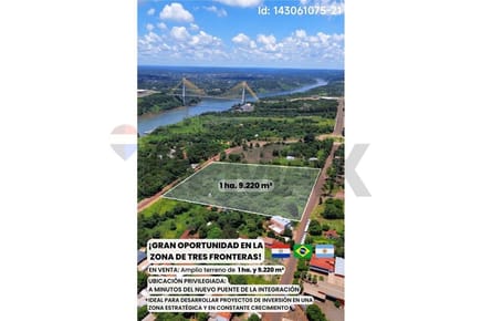 Oportunidad de Inversión en 3 Fronteras terreno 19.220m2 - Presidente Franco