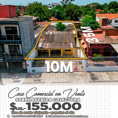 CASA COMERCIAL SOBRE AVENIDA ALEMAN Y CARMEN