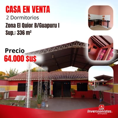 CASA EN VENTA ZONA EL QUIOR