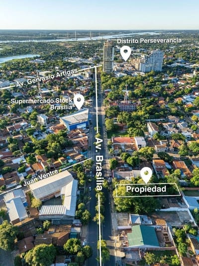 Vendo terreno sobre Avda Brasilia, excelente ubicacion