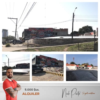 AMPLIO TERRENO CON OFICINAS EN ESQUINA EN ALQUILER