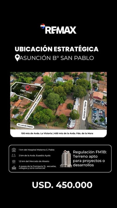 VENDO TERRENO EN BARRIO SAN PABLO