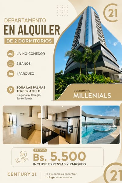 DEPARTAMENTO DE DOS DORMITORIOS EN ALQUILER 