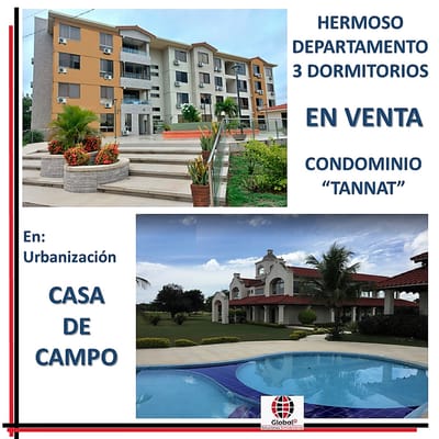 DEPARTAMENTO 3 DORMITORIOS EN CONDOMINIO C/CAMPO DE GOLF Y HERMOSAS ÁREAS VERDES