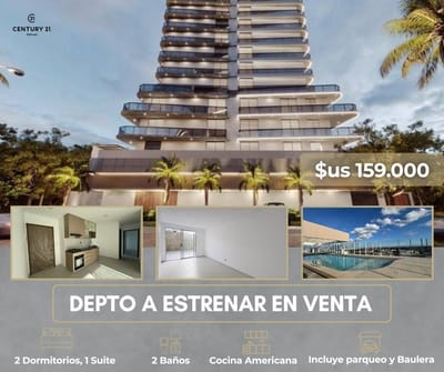 DEPARTAMENTO EN VENTA A ESTRENAR PARQUEO Y BAULERA