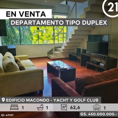 En venta departamento tipo duplex de 1 dormitorio en Edificio Macondo