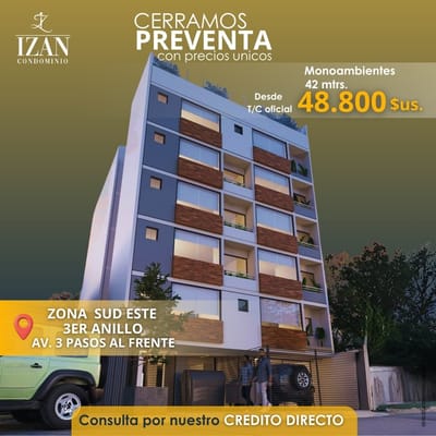 DEPARTAMENTOS EN PREVENTA PARA INVERSION EN ZONA ESTRATÉGICA