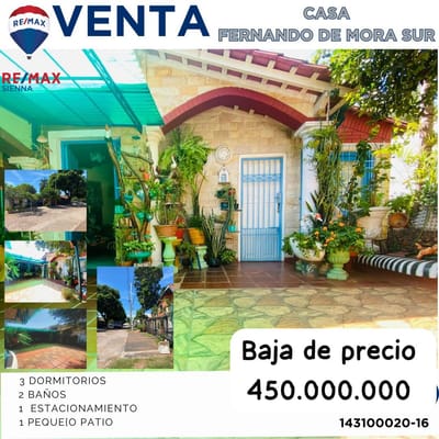 VENDO CASA FERNANDO DE LA MORA SUR