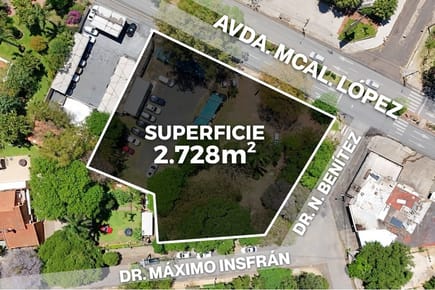 Vendo importante terreno en zona comercial sobre avda. Mariscal López