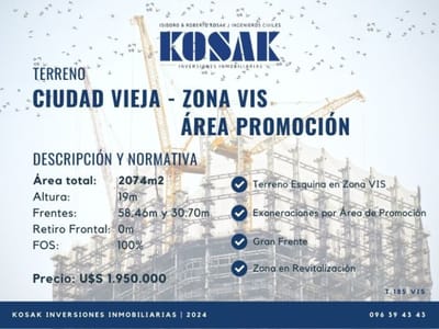 Gran Terreno Esquina En Ciudad Vieja área Promovida