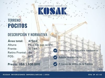 Terreno con altura Pocitos