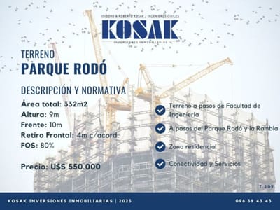 Terreno en Venta Parque Rodó