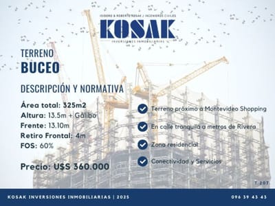 Terreno en Venta en Buceo