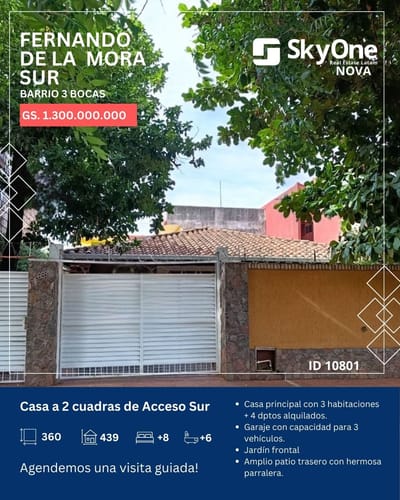 OPORTUNIDAD VENDO CASA EN FERNANDO DE LA MORA – ZONA SUR