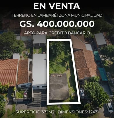 VENDO TERRENO EN LAMBARÉ LÍMITE CON ASUNCIÓN!!