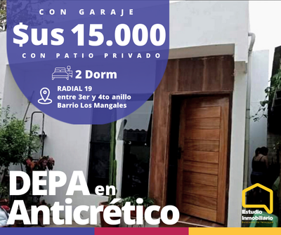 Departamento con patio privado E N   A  N  T I C R É T I C O