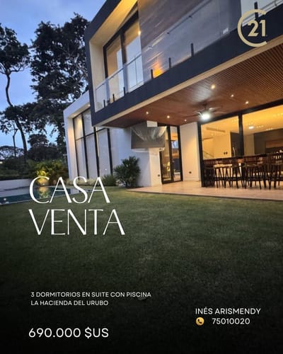CASA EN VENTA - LA HACIENDA DEL URUBO 