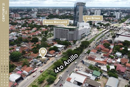 Terreno en venta sobre el 4to anillo entre radial 27