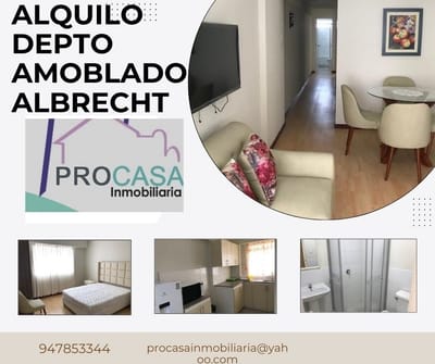 Alquilo  Departamento Amoblado, Residencial Albrecht
