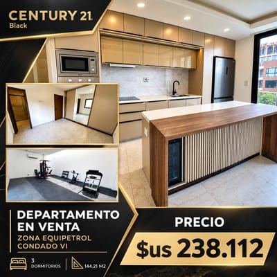 DEPARTAMENTO EN VENTA - CONDADO 6 (EQUIPETROL)
