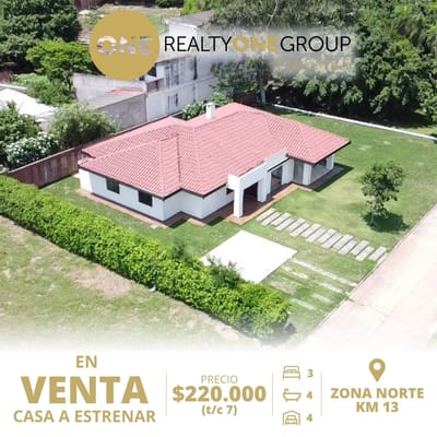 CASA EN VENTA DENTRO DE CONDOMINIO ZONA NORTE KM 13.