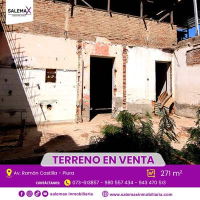 Amplio Terreno En Venta – Ramon Castilla-  Piura