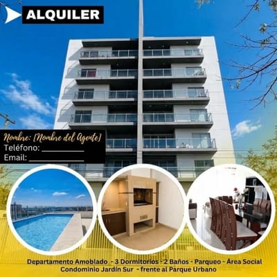 Departamento amoblado de 3 dormitorios en alquier