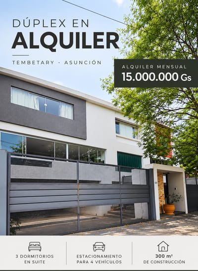 TRIPLEX DUPLEX EN ALQUILER BARRIO TEMBETARY