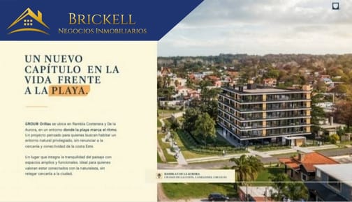 VENTA APARTAMENTO 1 DORMITORIO CIUDAD DE LA COSTA SOBRE RAMBLA CON VISTA AL MAR