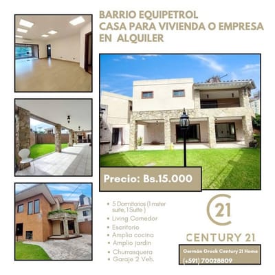 EN EQUIPETROL,AMPLIA CASA PARA VIVIENDA O EMPRESA EN ALQUILER