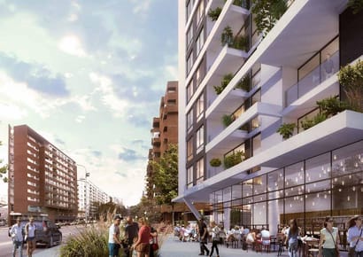 En el corazón de La Aguada sobre la diagonal que une la Plaza del Entrevero con el Palacio Legislativo nace Edificio Libertador.