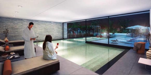 Alquiler 1 dormitorio Garaje con muebles en Buceo con vistas 360 de la Ciudad a pasos de WTC y Rambla.