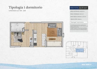 Pocitos sobre la prestigiosa calle Echevarriarza esquina Pereira de la Luz, 1 y 2 dormitorios mas Penthouse 3d