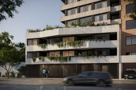 Un moderno desarrollo en Pocitos con tipologias Monoambientes, 1, 2 y 3 dormitorios,  Amenities