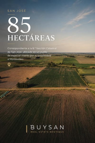 Campo de 85 hectáreas, correspondiente al la 8.ª Sección Catastral de San José, ubicado en un punto de especial interés por su proximidad a Montevideo