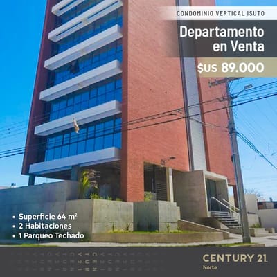 Hermoso Dpto. en venta, Cond. Vertical Isuto, 3er anillo canal Isuto