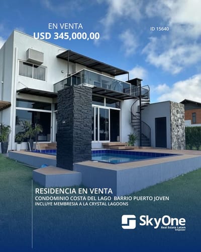 En Venta Exclusiva Residencia en el Condominio Costa del Lago