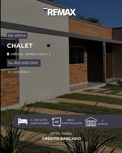 VENTA DE CHALET EN AREGUÁ  ✨ BARRIO CERRADO ARASY 3 – AREGUÁ ✨