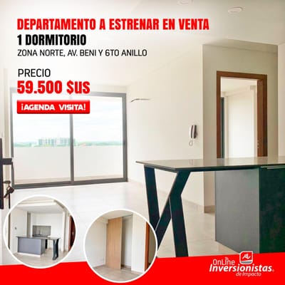 HERMOSO DEPARTAMENTO DE 1 DORMITORIO A ESTRENAR